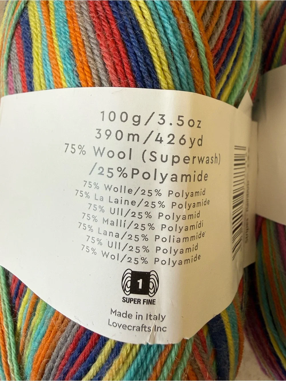 Paintbox Multicolor Sock Yarn - Rainbow Stripes